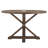 Ceri Rustic X-Base 48" Round Dining Table Set - Table And 4 Dark Gray Velvet Chairs-1703925301