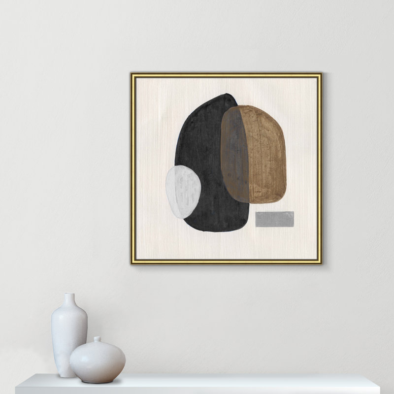 Inola Neutral Stones III Wall Art, 28.75" H x 28.75" W, Gold