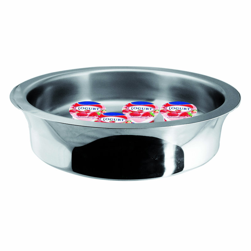 Buffet refroidisseur de yogourt rond - 6 pièces - Acier inoxydable