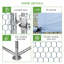Walk In Chicken Run Large Galvanized Chicken Coop with Cover 3 x 2 x 2m