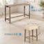 Ensemble de table de bar 4 pièces avec prise de courant, ensemble de table de bar avec chaises, table de bar avec tabourets, table de canapé avec 3 tabourets rembourrés-1993944154