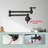 Single Hole Wall Mounted Swing Arm Folding Pot Filler Kitchen Faucet With Double Handles-106838112