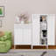 Armoire de rangement en métal avec 2 portes et tablettes réglables-192223696