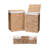 DTX Intl Handmade Wicker Laundry Hampers - Set of 2 Water Hyacinth Storage Baskets with Integrated Handles, Removable Liners, and Lids-2490035