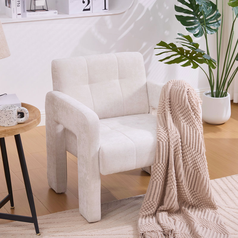 Fauteuil rembourré rembourré confortable, Beige