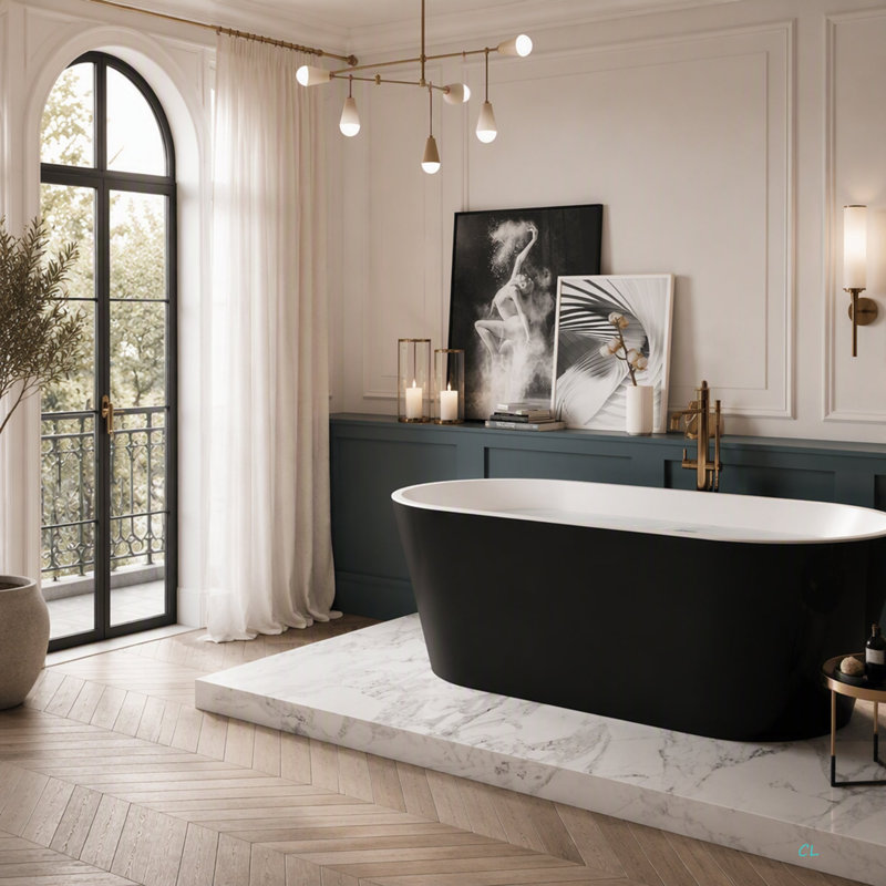 60.01" Acrylic Freestanding Soaking Bathtub
