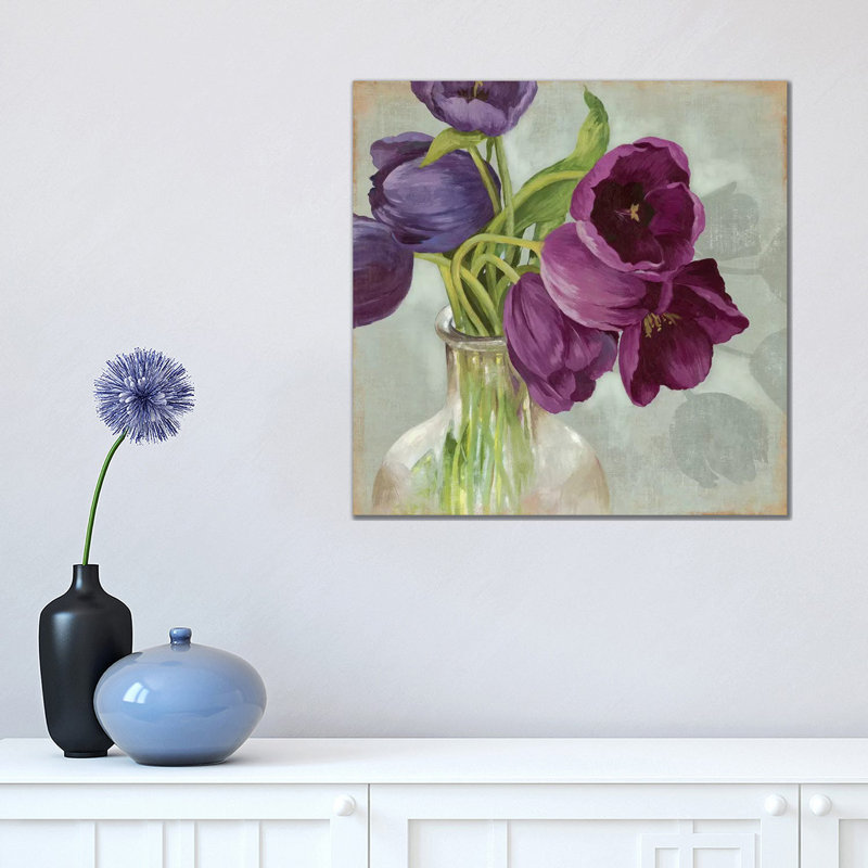Glass Flowers I - Wrapped Canvas Painting