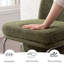 Tabouret de bar pivotant à 360° Everly Modern vert, rembourré, avec pied central et repose-pieds chromé-1383703896