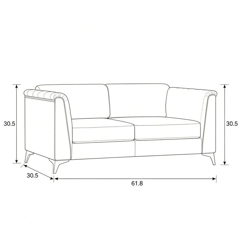 Causeuse modulaire en similicuir avec repose-pieds Chesterfield, beige / blanc, Beige / Blanc