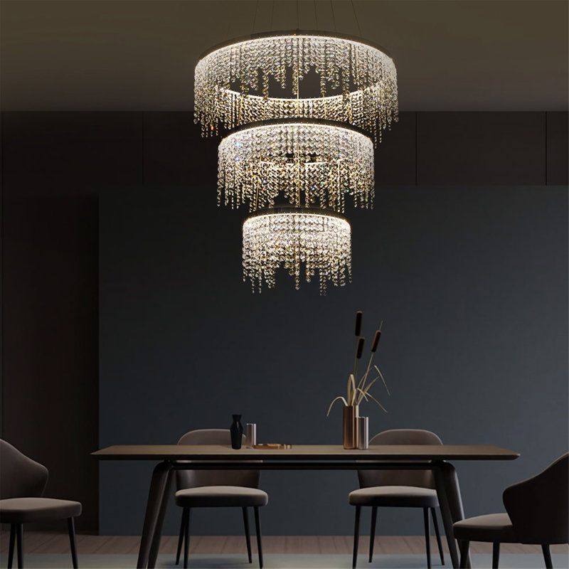Luminaire suspendu en cristal de luxe, moderne et durable