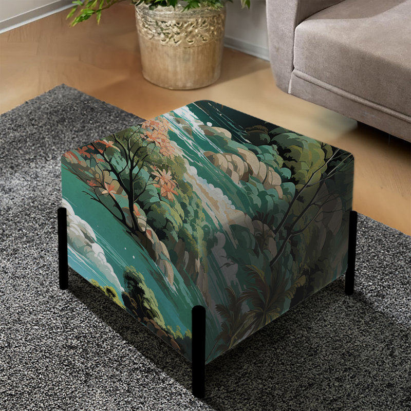 Motif tropical Island Dreamland - repose-pieds carré tropical