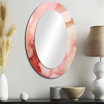 Miroir mural moderne rose et doré Enchanted Spills IV