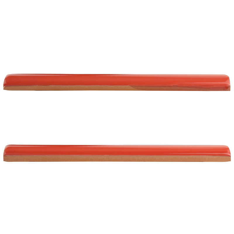 Bordon 1"x 7-7/8" Ceramic Quarter Round Wall Tile Trim in, Rojo