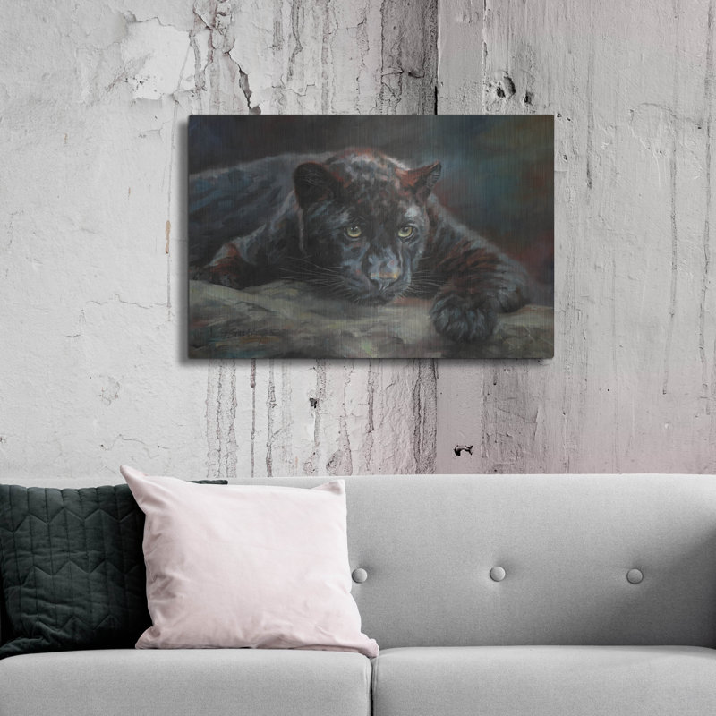 «Black Panther 42» par David Stribble, art mural en métal, H 24 po x l 36 po