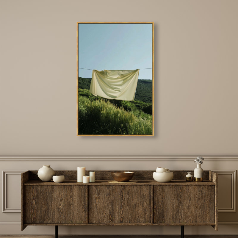 Floating Cotton I Print by Oliver Gal, 55"H x 37"W, Gold Floater Frame