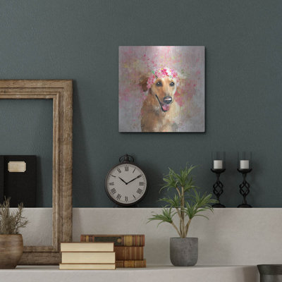 "Flower Crown Labrador Retriever 3" par Furbaby Affiliates