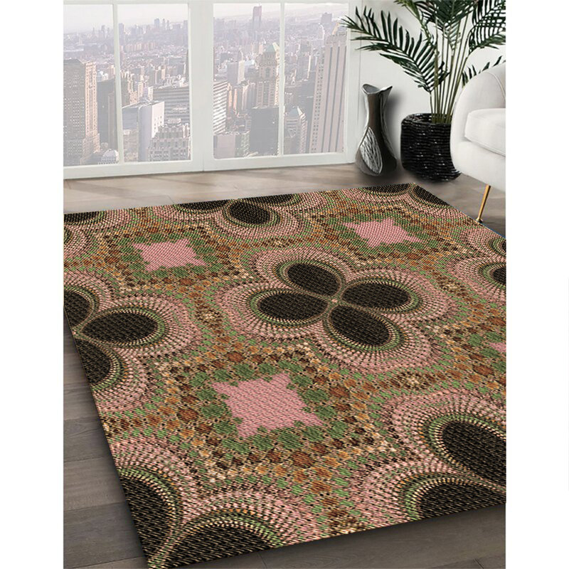 Tapis 100% à motif lavable à la machine 2989, Rectangle 7 pi x 9 pi