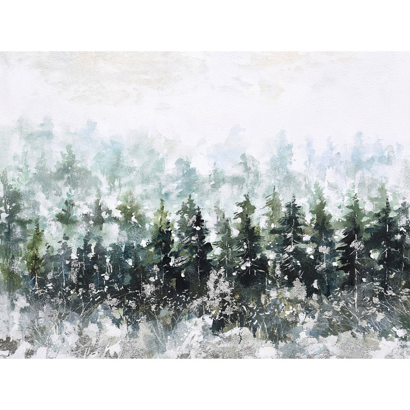 Forêt - peinture sur toile tendue, H 36 po x l 48 po x P 2 po