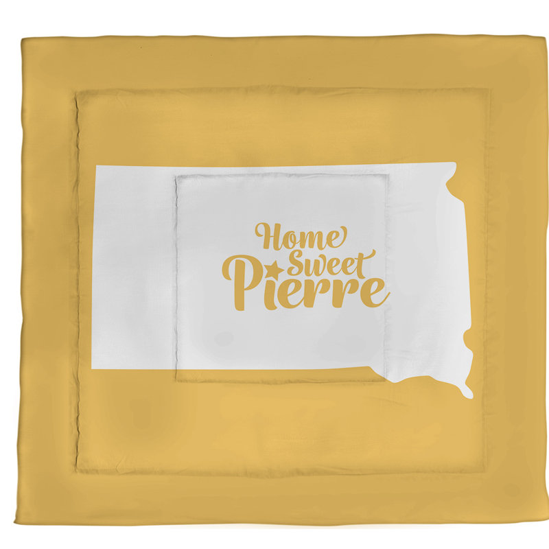 Dakota Modern & Contemporary Polyester Percale Comforter, Queen Comforter, Yellow