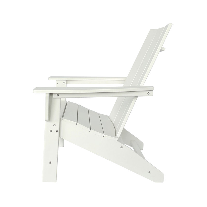 Jeo Outdoor Modern Adirondack Chair, Eggshell White
