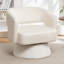 Fauteuil demi-tonneau pivotant, fauteuil club d'appoint pour salon, salle de réception et chambre à coucher-1596649422