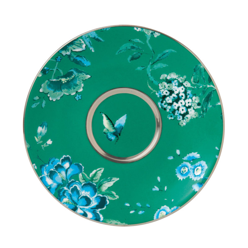 Chinoiserie Green Porcelain Appetizer Plate