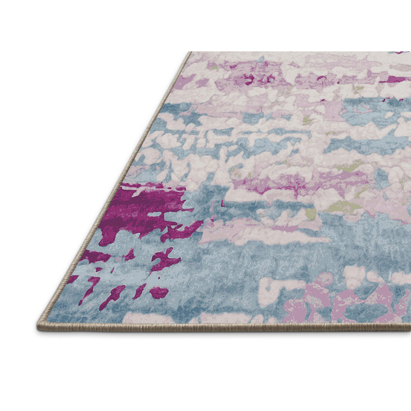 Tapis beige soyeux et moelleux, Rectangle 7 pi x 9 pi