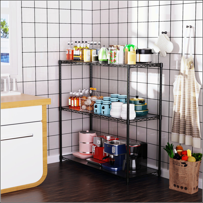 3 Tier Wire Shelving Unit, Chrome