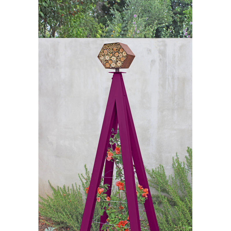 Treillis en acier obélisque Otani, Aubergine, H 53 po x l 18 po x P 18 po