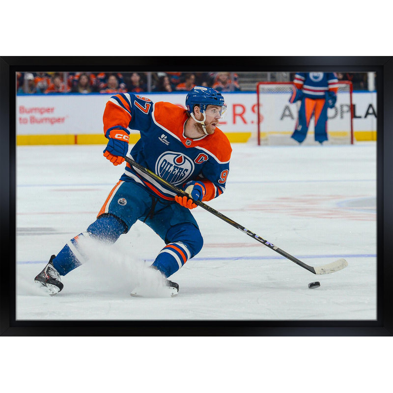 Connor mcdavid 20 x 29 huile sur toile encadrée 2025 séries éliminatoires