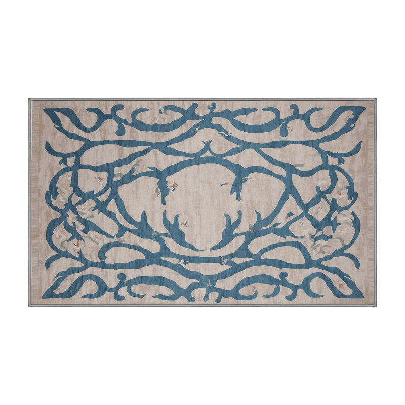 Machine Washable Gray Area Rug, Rectangle 8' x 12'