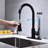 Single Lever Kitchen Faucet Of Matte Black Stainless Steel, Pull Out Fitting A Wide Range Sinks, High Nozzle Rotating Completely, Corrosion Surface, Aerators For Bubble-Rich Water Faucet, , Lever,-467722317