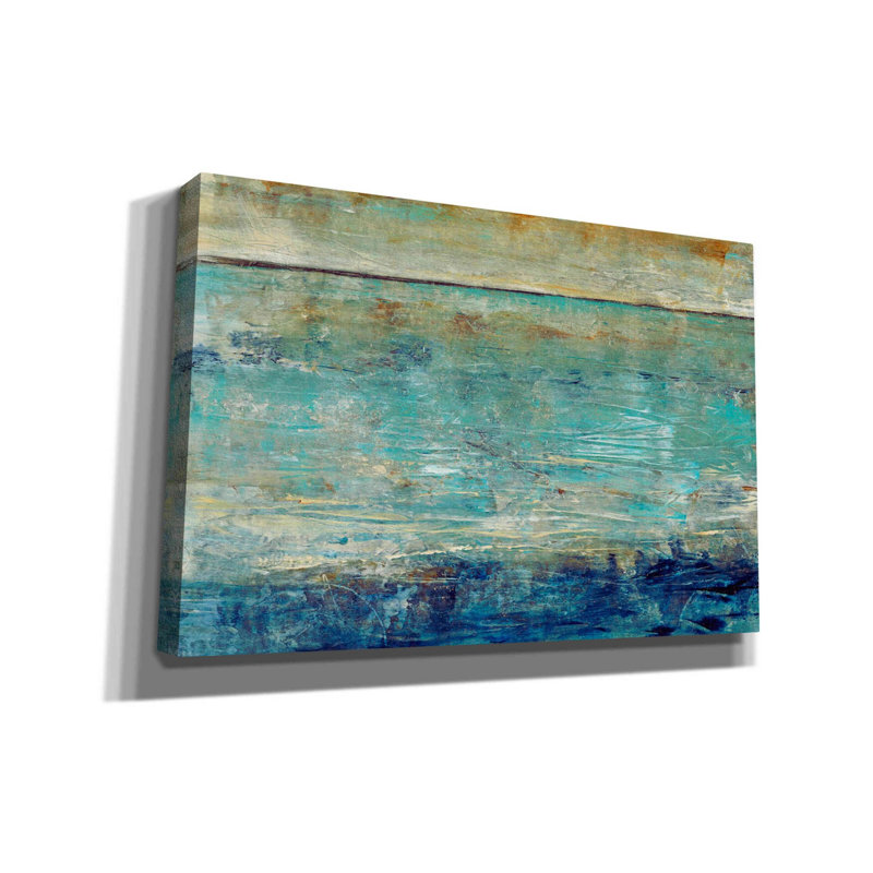 «Placid Water II» par Tim O'toole, art mural sur toile, H 12 po x l 18 po x P 0,75 po