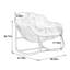 Chaise berçante d'extérieur en rotin