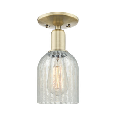 Arcadia - Caledonia - 1 Light Semi-Flush Mount with Mouchette Shade