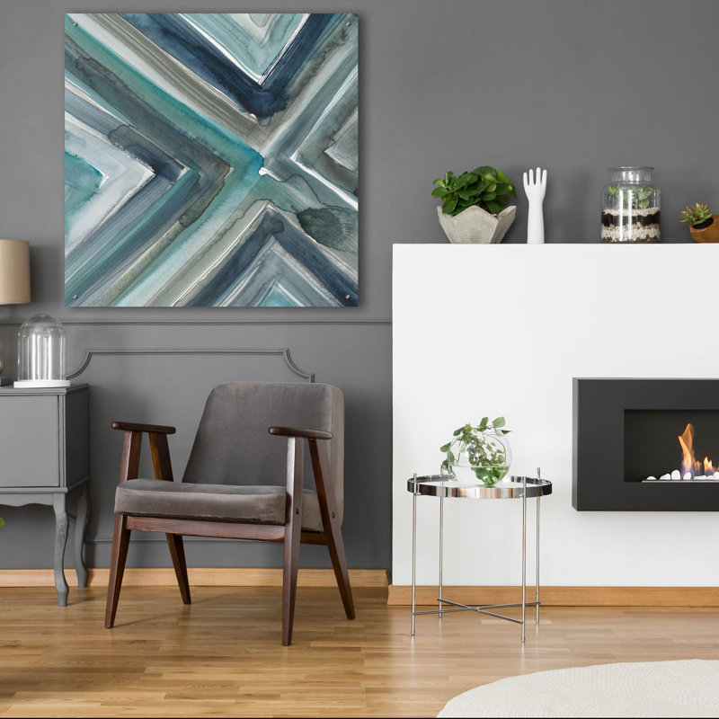  «Freshwater Tide 2» par Chariklia Zarris, art mural en verre acrylique, 36 po x 36 po, H 36 po x l 36 po