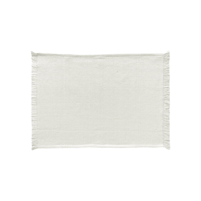 Napperon en coton tissé gaufré 20 po Jakayla, Ivoire