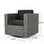 Chaise de patio pivotante avec coussins (simple)