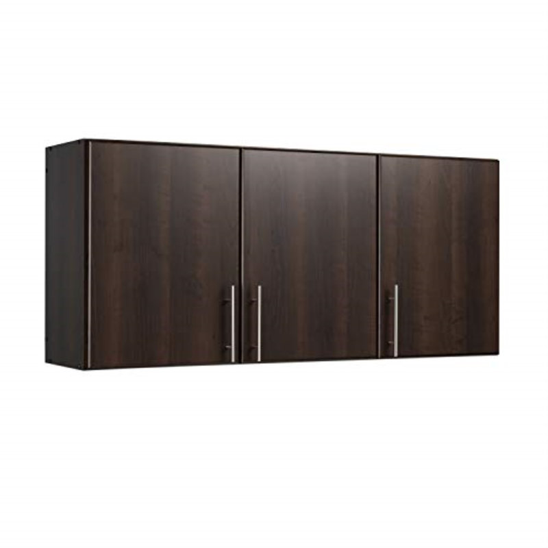 Watse 54" Wall Garage Cabinet, Storage Cabinet, Bathroom Cabinet, Kitchen Pantry Cabinet with 2 Adjustable Shelves, 12" D x 54" W x 24" H, Espresso
