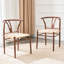 Chaises de salle à manger confortables, style Mid-Century tissé en métal pour la cuisine