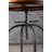 Gyu Pine Round Solid Wood Top with Steel Base Dining Table-1396523430