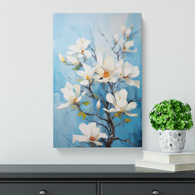 Magnolia Flower Action Painting - No Frame Print