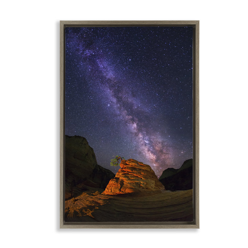 Cadre flottant Milky Way, H 25 po x l 17 po, Cadre flottant orme Montalcino