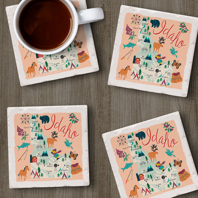 Sous-verres 4 pièces Thirstystone Idaho