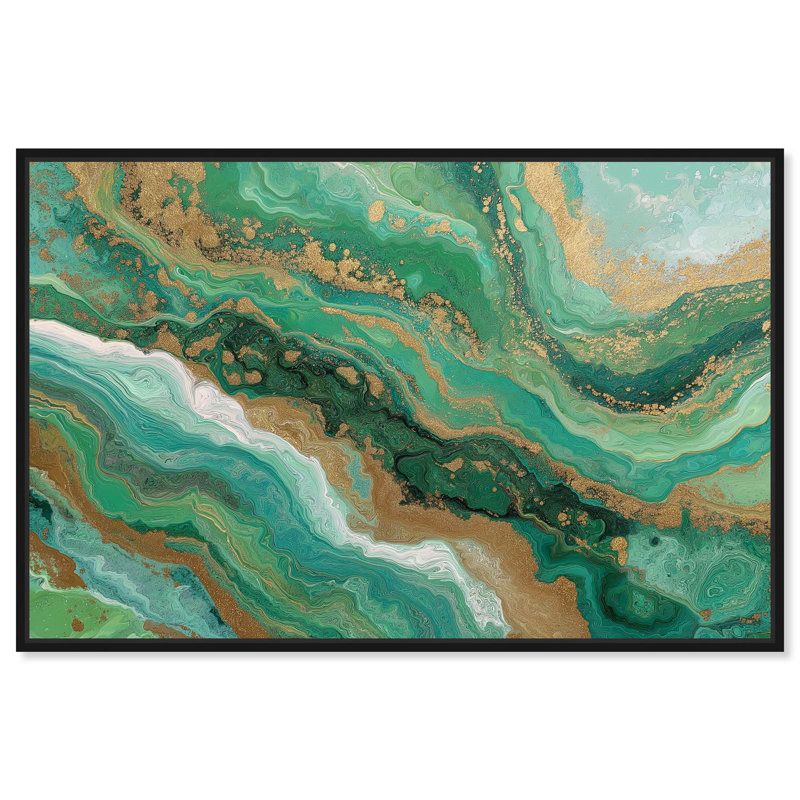 «Gateed Agate III», reproduction d'art sur toile par Art Remedy, H 11 po x l 16 po, Cadre noir