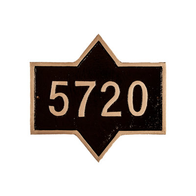 Plaque d’adresse murale sur 1 ligne Piedmont