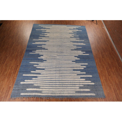 Striped Handmade Moroccan Modern Large Rug 12x16