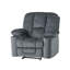 Luxueux fauteuil inclinable manuel argenté avec tissu doux pour la peau et deux porte-gobelets