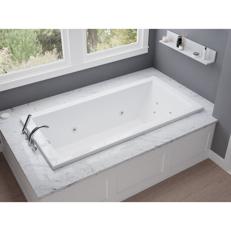 Baignoire tourbillon rectangulaire avec drain 72 "x 36" Guadeloupe, Gauche
