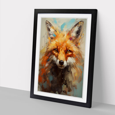 Fox Gestural Art - Framed Print